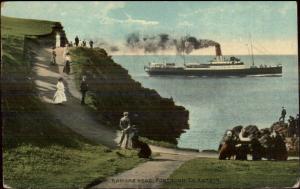 Ramore Head Portrush Co Antrim Ireland - Steamer Ship c1910 Postcard