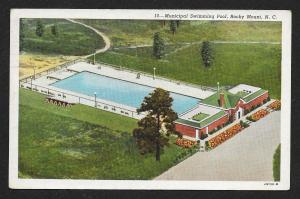 Birds-Eye View Municipal Swimming Pool Rocky Mount North Carolina Used c1943