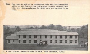 c.'06, US National Army, Camp Dodge, Des Moines, IA, Wear, Old Postcard