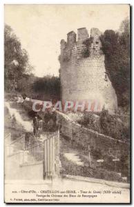 Old Postcard Cote D & # 39Or ChatillonSur Seine Tour De Gissey