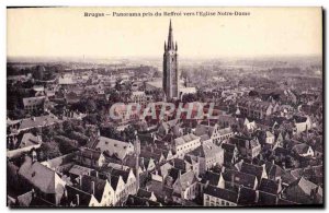 Postcard Old Bruges Panorama taken from the Belfry to the & # 39eglise Notre ...