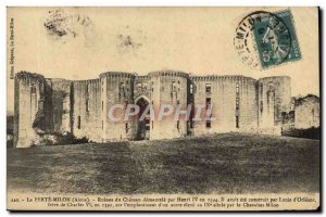Old Postcard La Ferte Milon Ruins of Chateau demanteke by Henry IV