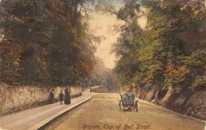 REIGATE Top of Bell Street Surrey, England 1911 Hand-Colored Vintage Postcard