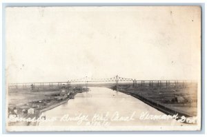 1921 Kiel Canal Rendsburg High Bridge Germany RPPC Photo Unposted Postcard 