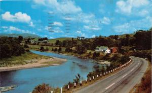 GREETINGS FROM NEW MARTINSVILLE IN BEAUTIFUL WEST VIRGINIA POSTCARD 1959