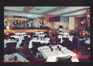 LAGRANGE ILLINOIS ROUTE 66 RESTAURANT INTERIOR THE FLAME VINTAGE POSTCARD