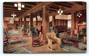 LOS ANGELES, CA California ~ Lobby MT. WASHINGTON HOTEL c1910s Mitchell Postcard