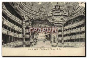 Old Postcard From Paris Interior & # 39Opera