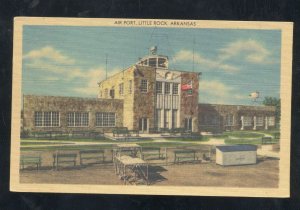 LITTLE ROCK ARKANSAS AIRPORT TERMINAL VINTAGE LINEN POSTCARD