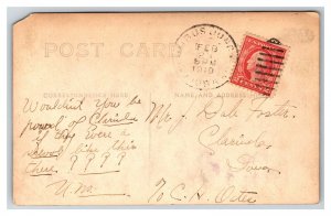 1918 RPPC Columbus Junction High School Iowa pc1946