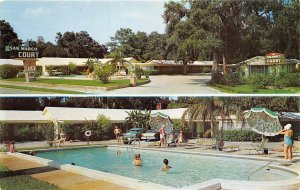 St. Augustine Florida 1950s Postcard San Marco Court Motel Swimming Pool