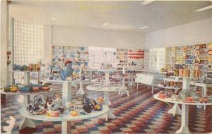 Cave City Kentucky 1950s Glassware Postcard Pottery Shop 12513 interior