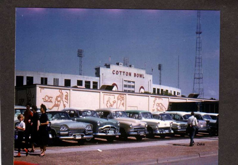 TX Cotton Bowl Stadium Field Dallas Texas Postcard Sports