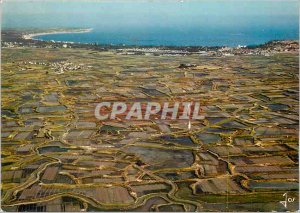 'Postcard Modern Brittany in Presqu''il colors of Guerande (L A) The salt mar...