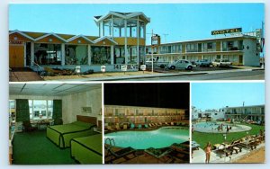 SEASIDE HEIGHTS, New Jersey NJ ~ Roadside HERSHEY MOTEL Pool 1976 Postcard