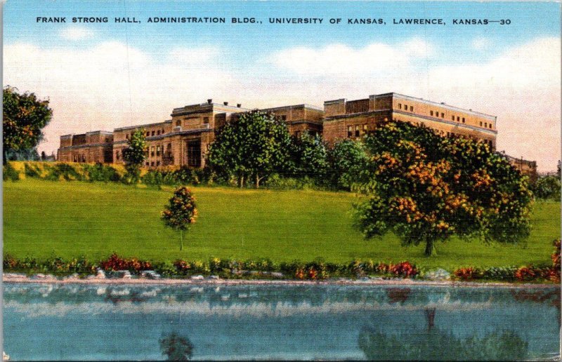 Kansas Lawrence Frank Strong Hall Administration Building University Of Kansas