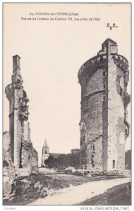 Ruines Du Chateau De Charles VII, Vue Prise De l'Est, MEHUN-sur-YEVRE (Cher),...