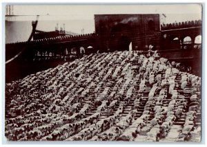 1930 Jama Masjid Mosque Crowd Praying Islam Delhi India RPPC Unposted Postcard 