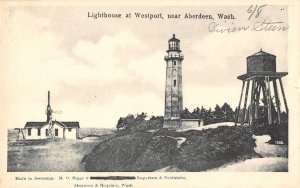 WESTPORT LIGHTHOUSE Aberdeen, WA Grays Harbor 1910s Vintage Postcard