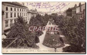 Old Postcard Villefranche Sur Saone Square Etienne Chicken