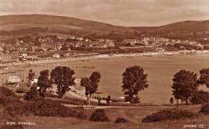 SWANAGE DORSET ENGLAND-JUDGES PANORAMIC VIEW SEPIA PHOTO POSTCARD 1949