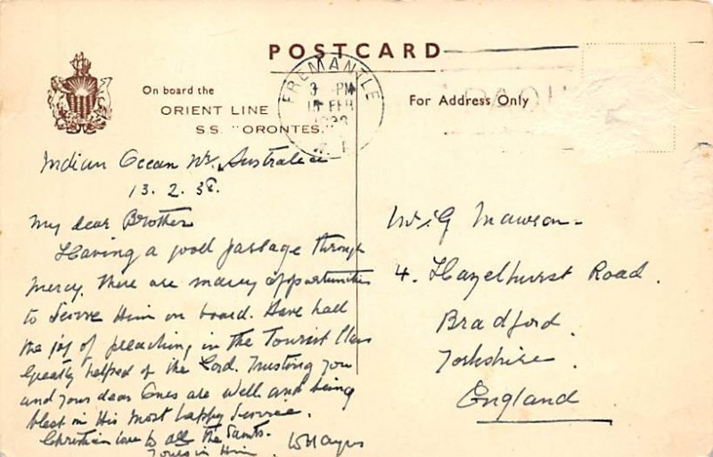 S.S. Orontes S.S. Orontes, Orient Line View image 