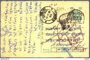 India Postal Stationery Tiger 25 Sironi cds