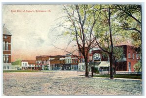 1907 East Side Of Square Dirt Road Building Robinson Illinois IL Posted Postcard