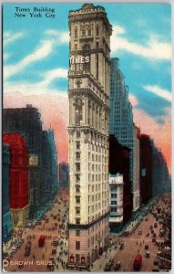New York Times Building New York City NY Theater Hotel District Tower Postcard