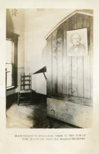 MA - Concord, Hawthorne's Standing Desk at the Wayside  **RPPC**