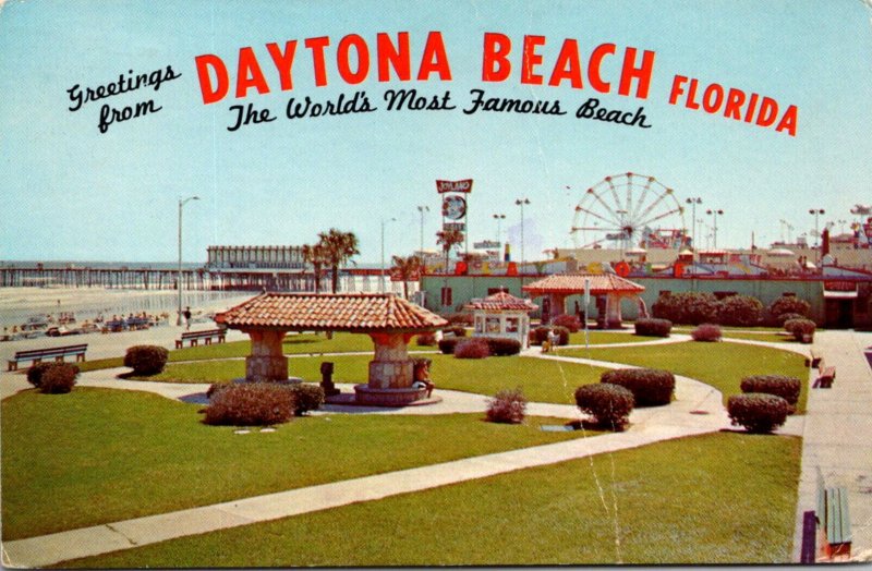 Florida Daytona Beach Greetings From The World's Most Famous Beach 1971