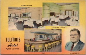 Illinois Hotel Pekin IL Postcard PC421