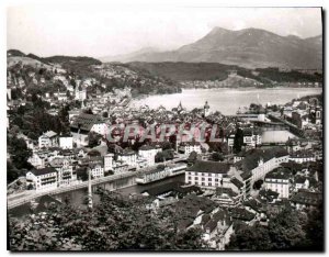 Modern Postcard Luzern mit Rigi