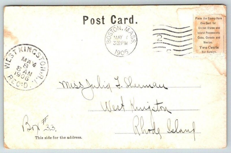 Copper Windows  Boston  Massachusetts   Postcard  1905