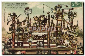 Old Postcard Boxing Nice Carnival XXXIX Char boxing match Monkey