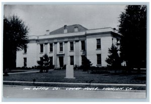 Thomson Georgia GA RPPC Photo Postcard Mc Duffie County Court House c1950's