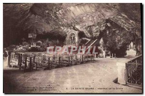 Old Postcard La Sainte Baume Cave Interior