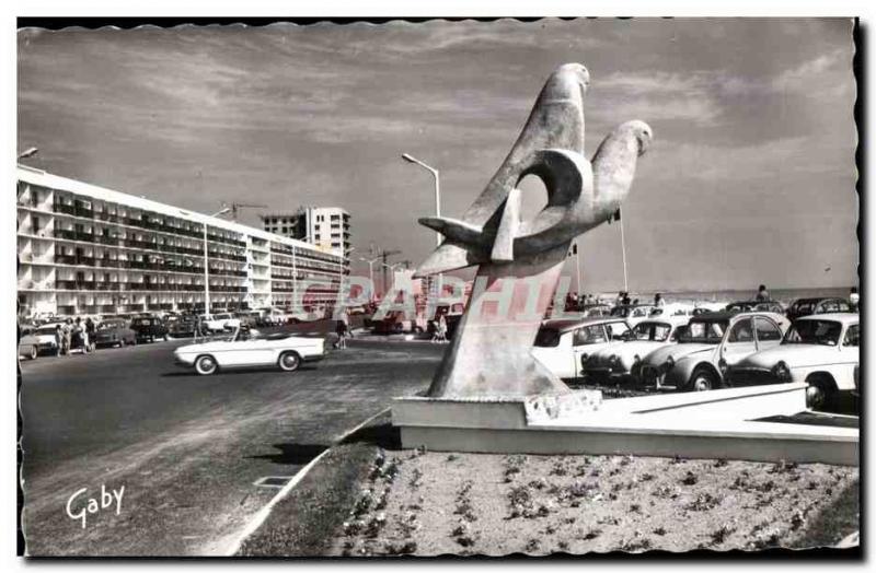 Modern Postcard Saint Jean de Monts (Vendee) Seabirds and beach boulevard