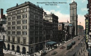 Vintage Postcard 1916 Metropolitan Opera House Broadway New York City NY