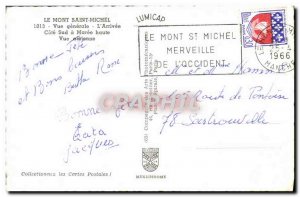 Modern Postcard Mont Saint Michel Vue Generale L & # 39Arrivee Cote Sud A Mar...