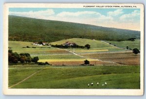 1920 Altoona Pennsylvania PA Postcard Pleasant Valley Stock Farm Birds Eye View