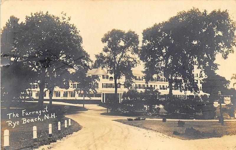 Rye Beach NH The Farragut RPPC Postcard