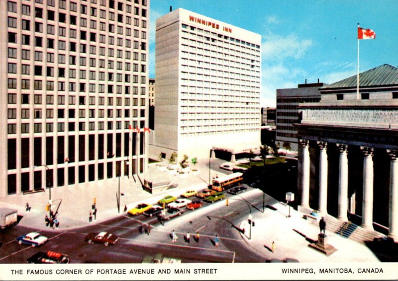 Canada Winnipeg Corner Of Portage Avenue and Main Street