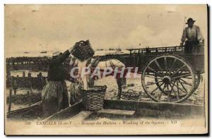 Old Postcard Cancale Rinse the oysters oyster farming TOP