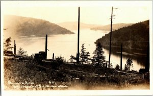 RPPC Saanick Arm Inlet from Malahat Dr Vancouver Island Vintage Postcard D31