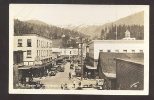 RPPC KETCHIKAN ASASKA STREAMERS BRIDGE DOWNTOWN REAL PHOTO POSTCARD