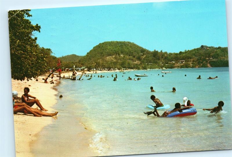 *Martinique Sainte Anne Pointe Marin Sand Beach Caribbean Vintage Postcard A24