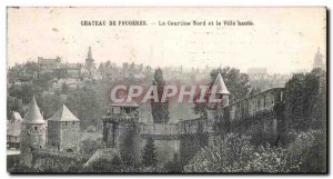 Old Postcard Chateau De Fougeres Courtine The North and the Upper Town