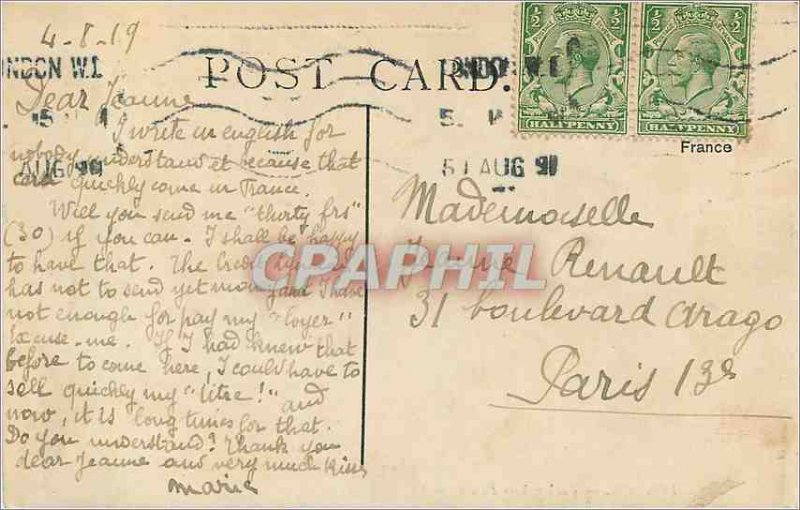 Old London Postcard Buckingham Palace