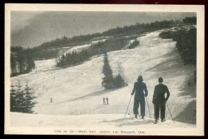 h2559 - LAC BEAUPORT Quebec Postcard 1930s Mont St. Castin Skiing